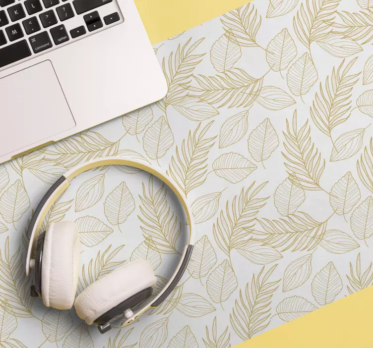 Alfombrilla ratón textura estilo hojas - TenVinilo