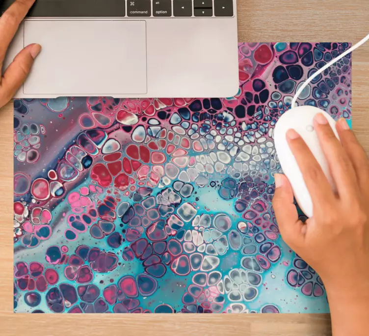 Alfombrilla ratón textura fluido colorido - TenVinilo