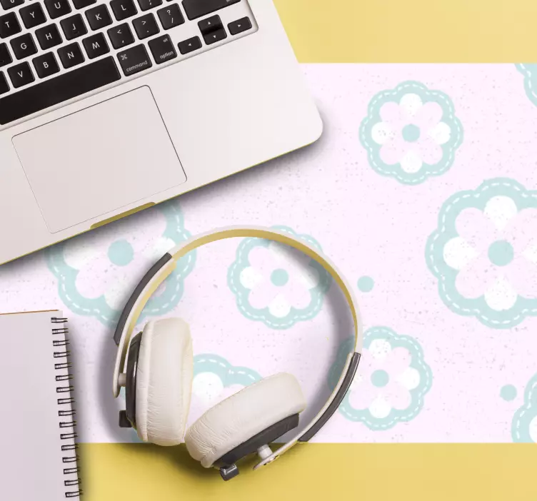 Alfombrilla ratón textura fondo floral - TenVinilo