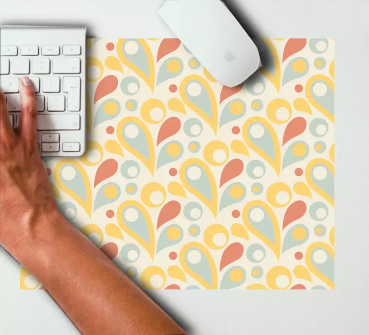 Alfombrilla ratón textura formas abstractas coloridas - TenVinilo