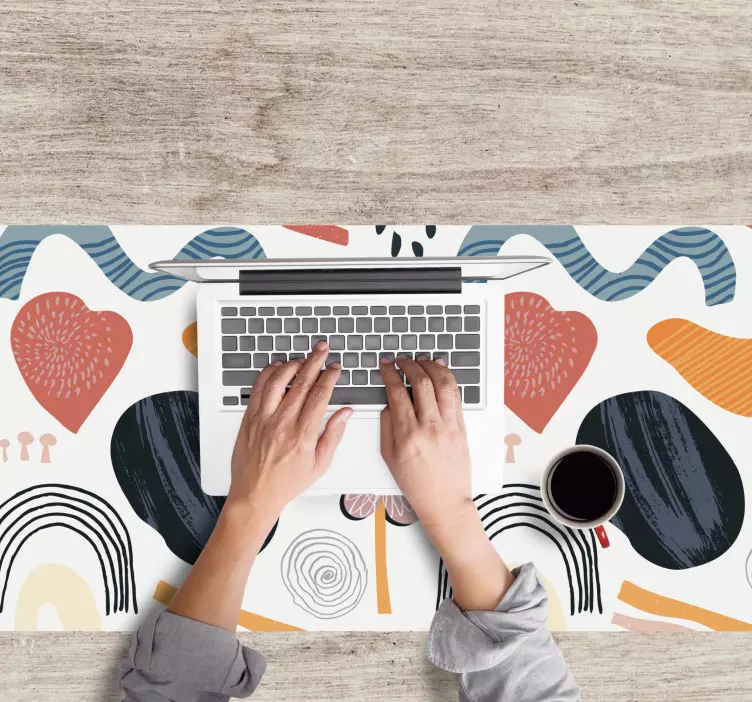 Alfombrilla ratón textura formas abstractas orgánicas - TenVinilo