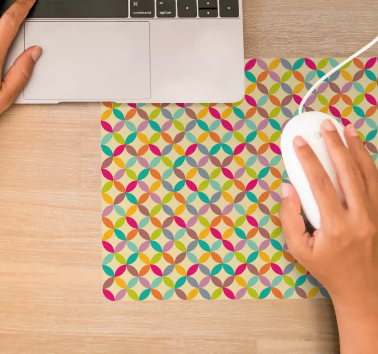 Alfombrilla ratón textura formas angulares vibrantes - TenVinilo