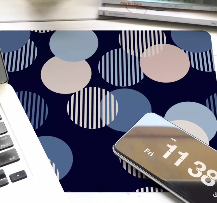 Alfombrilla ratón textura formas geométricas circulares - TenVinilo