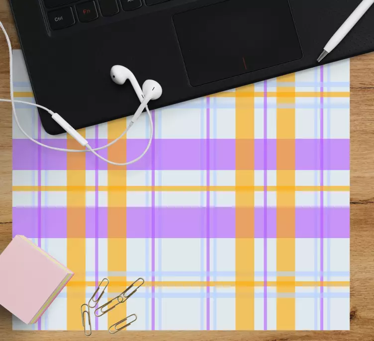 Alfombrilla ratón textura geometría a cuadros vibrante - TenVinilo