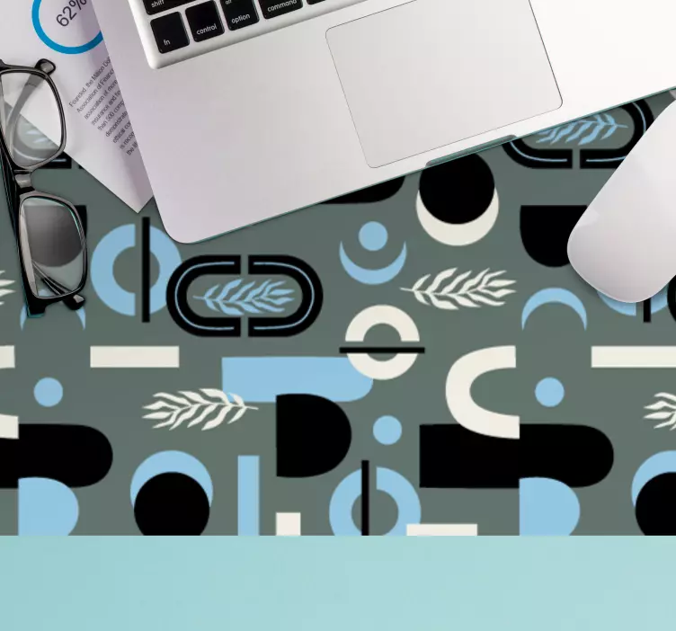 Alfombrilla ratón textura hoja geométrica - TenVinilo