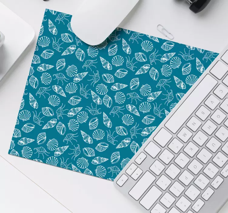 Alfombrilla ratón textura hojas marinas - TenVinilo