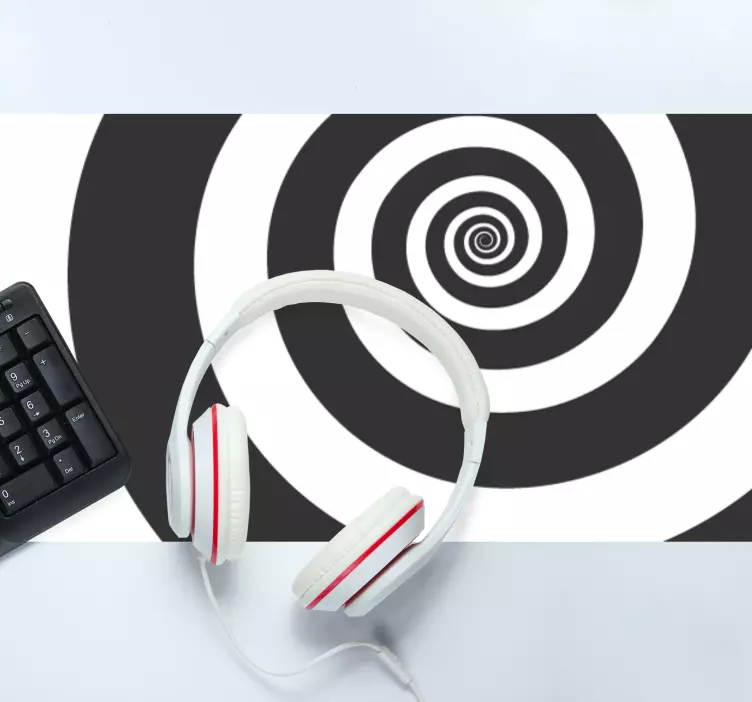 Alfombrilla ratón textura ilusión óptica espiral - TenVinilo