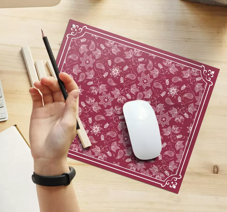 Alfombrilla ratón textura ilustración botánica elaborada - TenVinilo