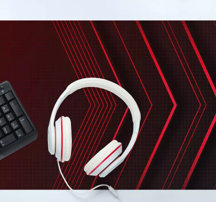 Alfombrilla ratón textura líneas rojas afiladas - TenVinilo