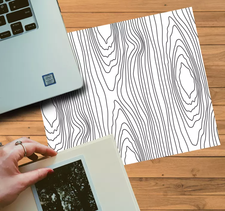 Alfombrilla ratón textura madera natural - TenVinilo