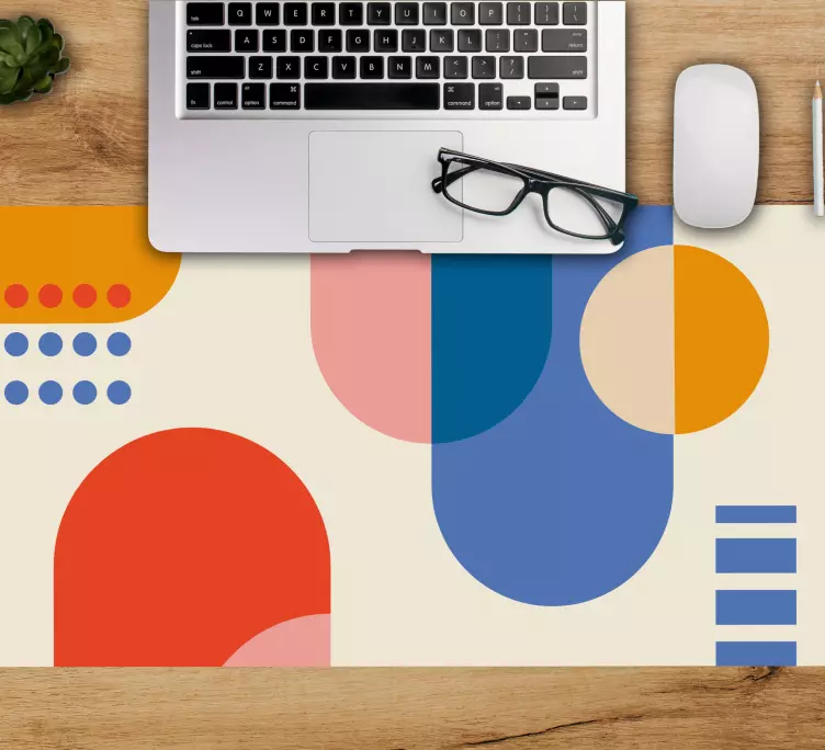 Alfombrilla ratón textura mezcla de colores geométricos - TenVinilo