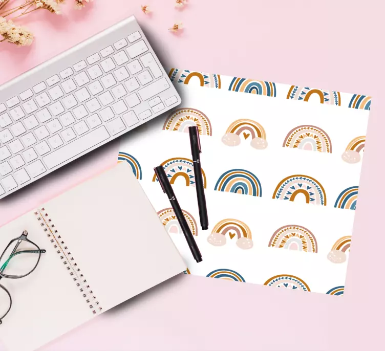 Alfombrilla ratón textura motivo arcoíris colorido - TenVinilo