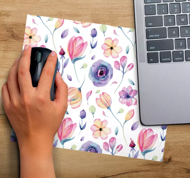 Alfombrilla ratón textura motivo botánico - TenVinilo