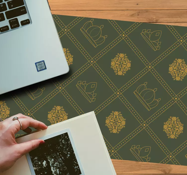 Alfombrilla ratón textura motivo de coronas - TenVinilo