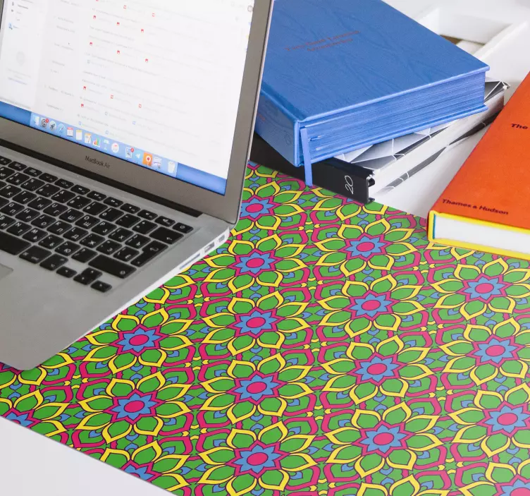 Alfombrilla ratón textura motivo floral colorido - TenVinilo