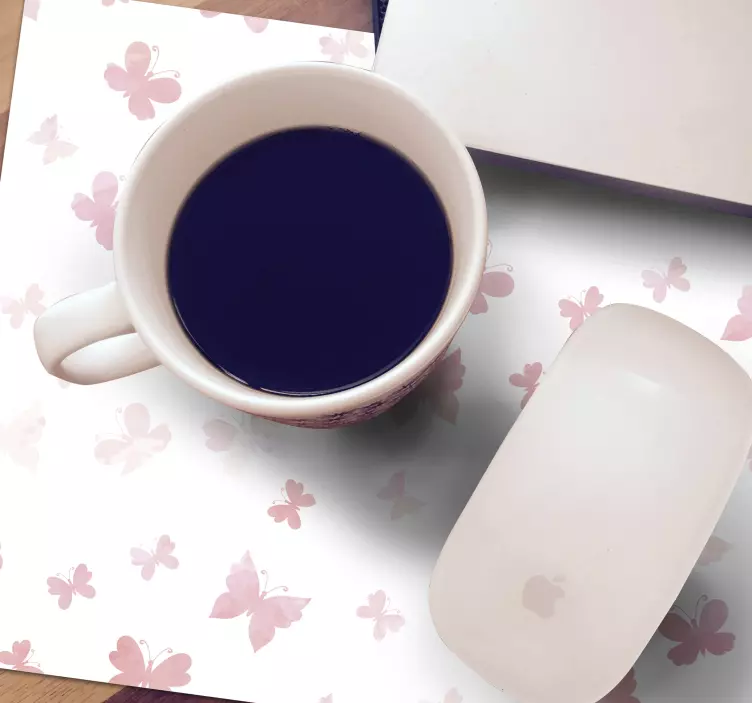 Alfombrilla ratón textura motivo mariposa - TenVinilo