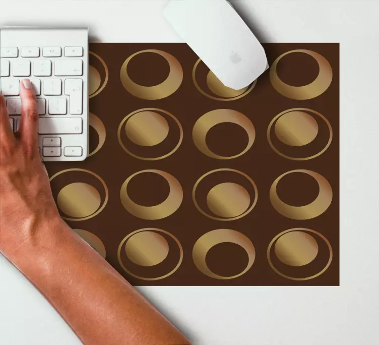 Alfombrilla ratón textura motivo marrón circular - TenVinilo