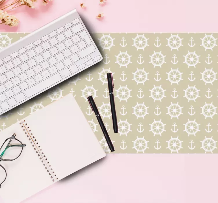 Alfombrilla ratón textura motivo náutico elegante - TenVinilo