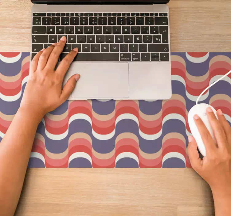 Alfombrilla ratón textura motivo ondulado colorido - TenVinilo