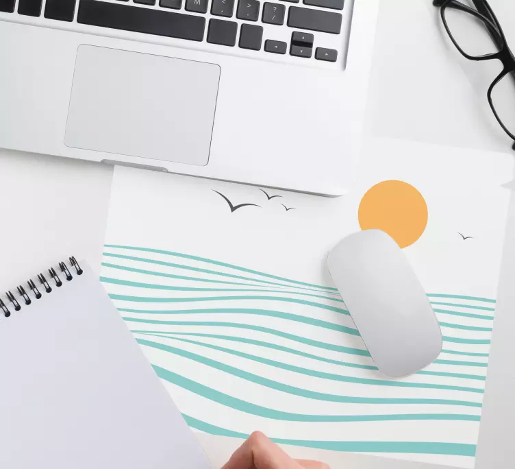 Alfombrilla ratón textura olas de playa soleadas - TenVinilo