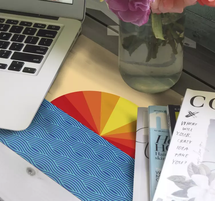 Alfombrilla ratón textura patrón amanecer colorido - TenVinilo