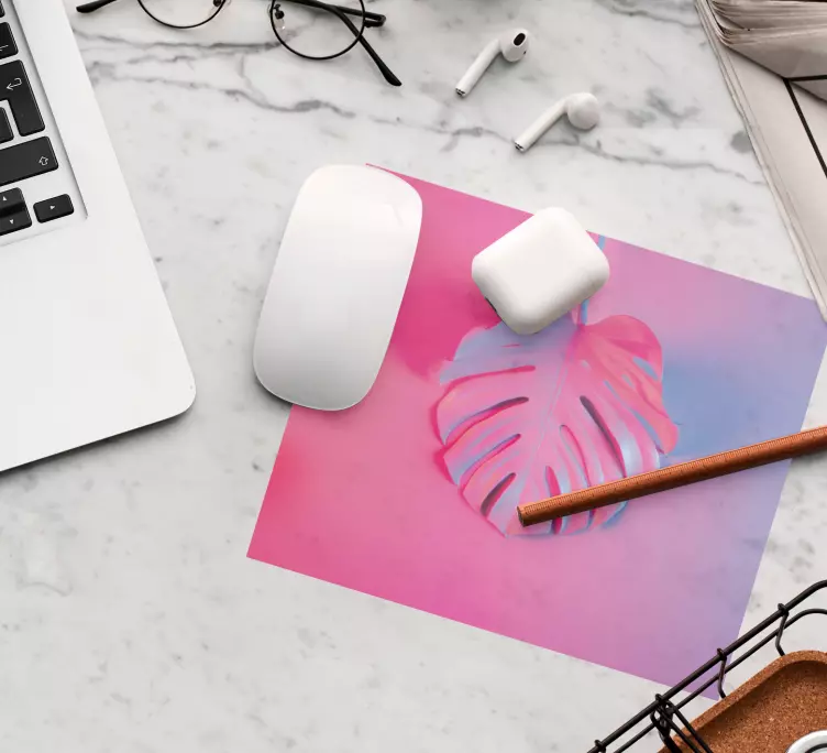 Alfombrilla ratón textura patrón de hojas abstracto - TenVinilo