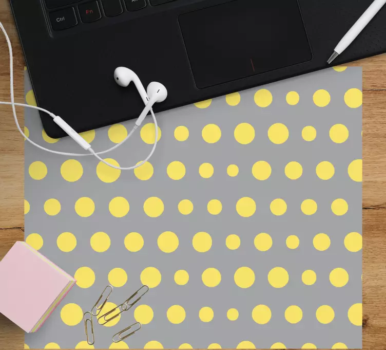 Alfombrilla ratón textura patrón de puntos amarillos - TenVinilo