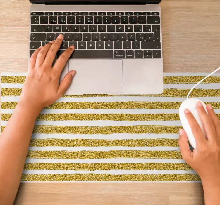 Alfombrilla ratón textura patrón de rayas brillantes - TenVinilo