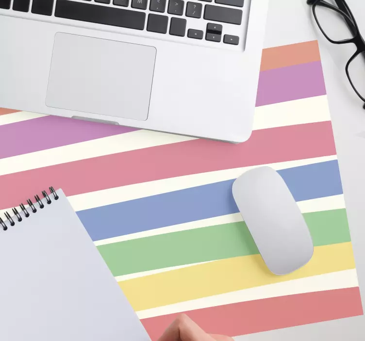 Alfombrilla ratón textura patrón de rayas coloridas - TenVinilo