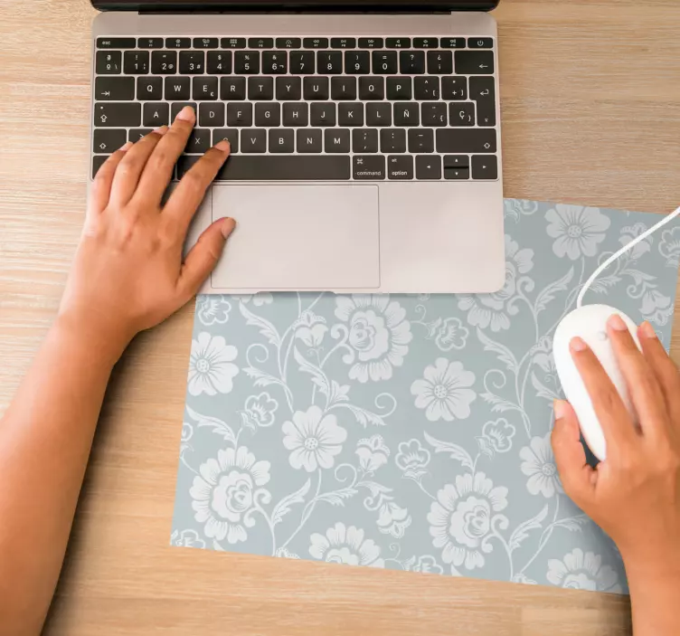 Alfombrilla ratón textura patrón floral elegante - TenVinilo