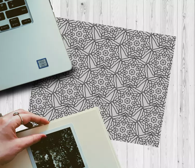 Alfombrilla ratón textura patrón floral geométrico - TenVinilo