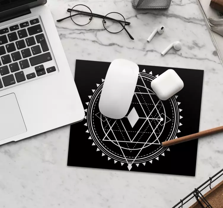 Alfombrilla ratón textura patrón mandala geométrico - TenVinilo