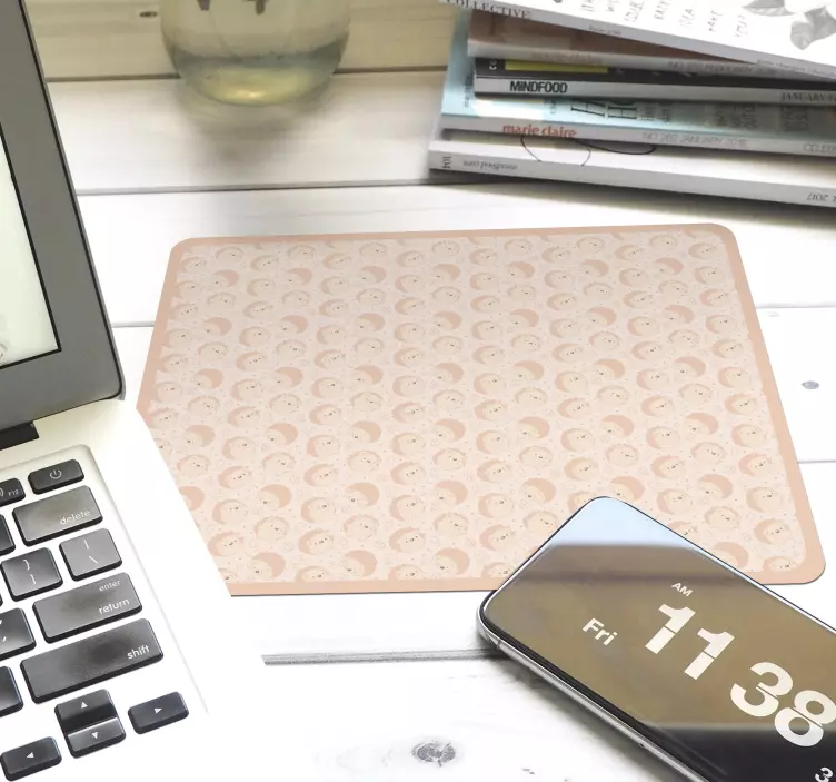 Alfombrilla ratón textura patrones de caras lindas - TenVinilo