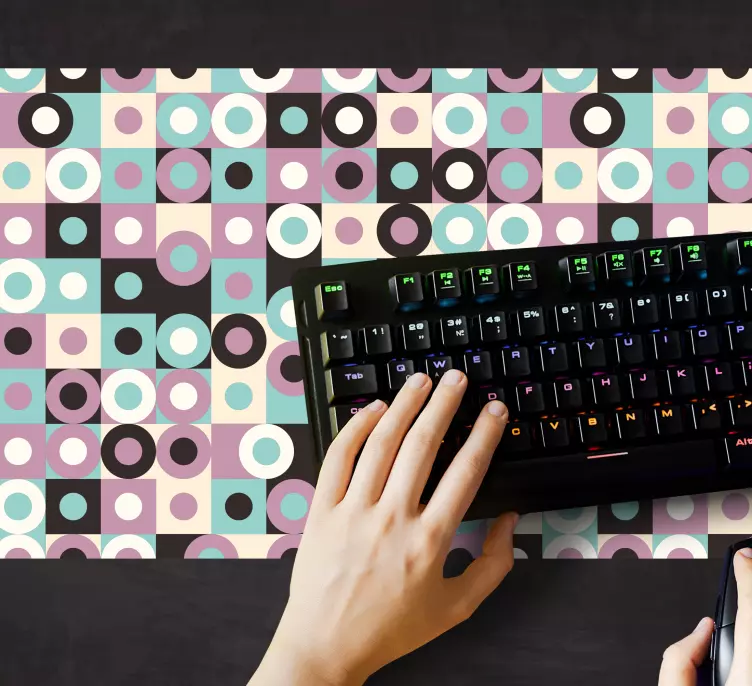 Alfombrilla ratón textura patrones geométricos coloridos - TenVinilo