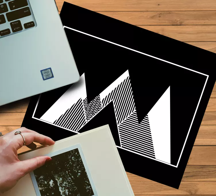 Alfombrilla ratón textura picos geométricos abstractos - TenVinilo