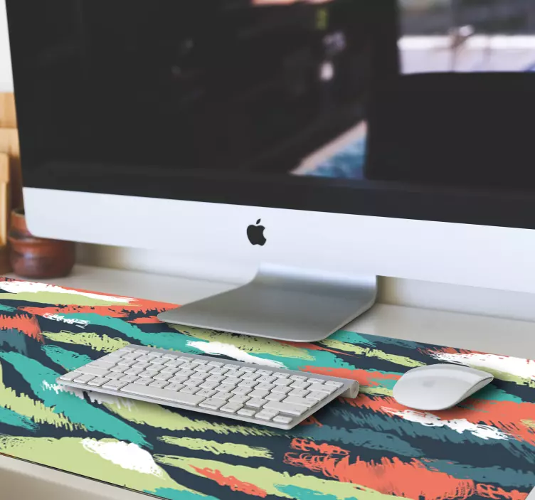 Alfombrilla ratón textura rayas abstractas coloridas - TenVinilo