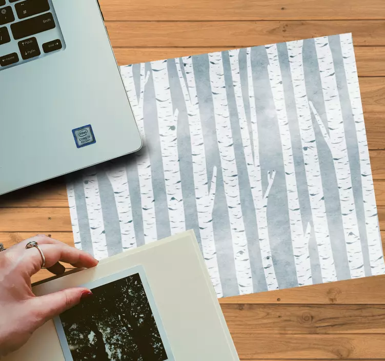 Alfombrilla ratón textura rayas de abeto - TenVinilo