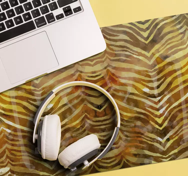 Alfombrilla ratón textura rayas de tigre vibrantes - TenVinilo