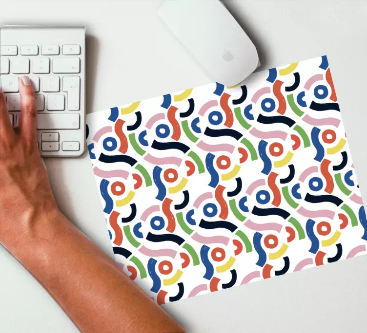 Alfombrilla ratón textura remolinos abstractos coloridos - TenVinilo