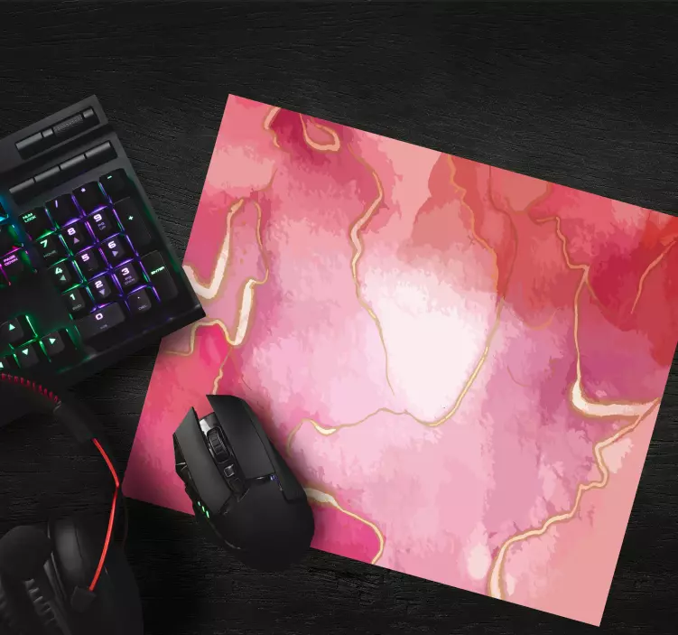 Alfombrilla ratón textura remolinos en tonos rosa - TenVinilo