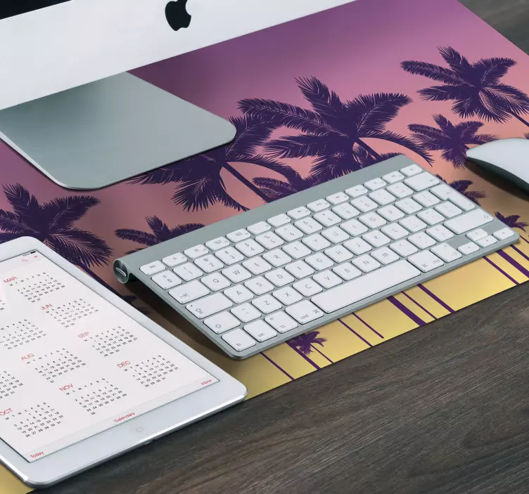 Alfombrilla ratón textura silueta de palmera - TenVinilo