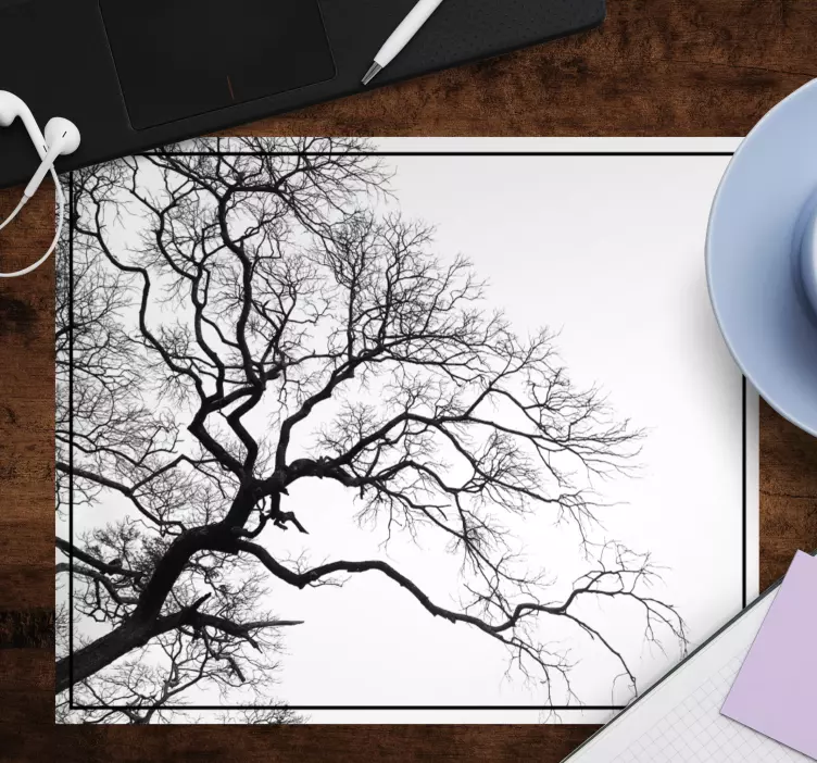 Alfombrilla ratón textura silueta de ramas secas - TenVinilo