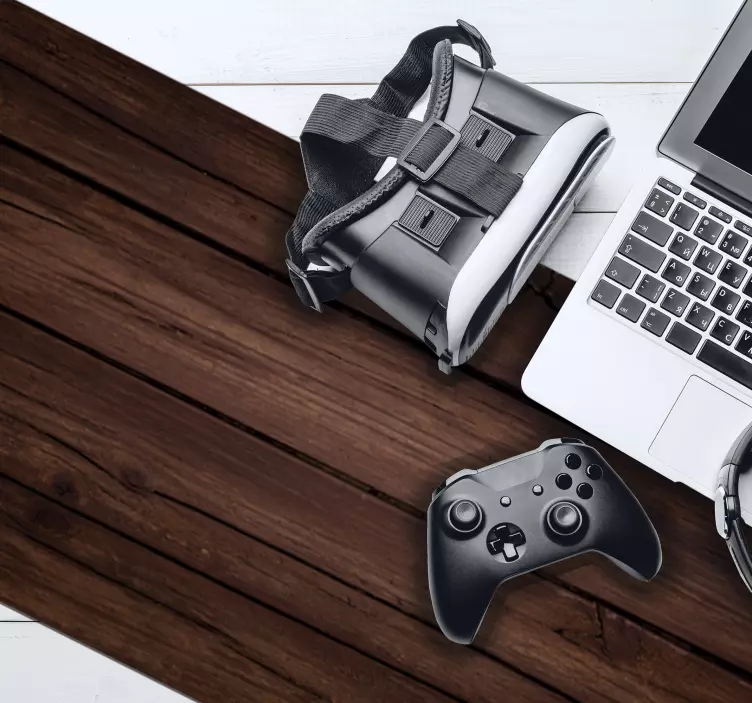 Alfombrilla ratón textura superficie de madera realista - TenVinilo