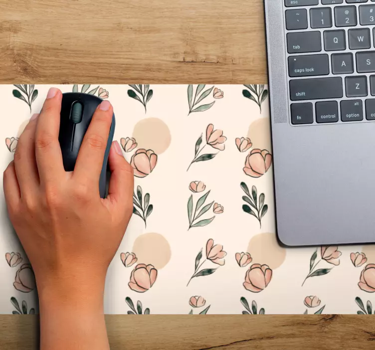 Alfombrilla ratón textura superficie floral - TenVinilo