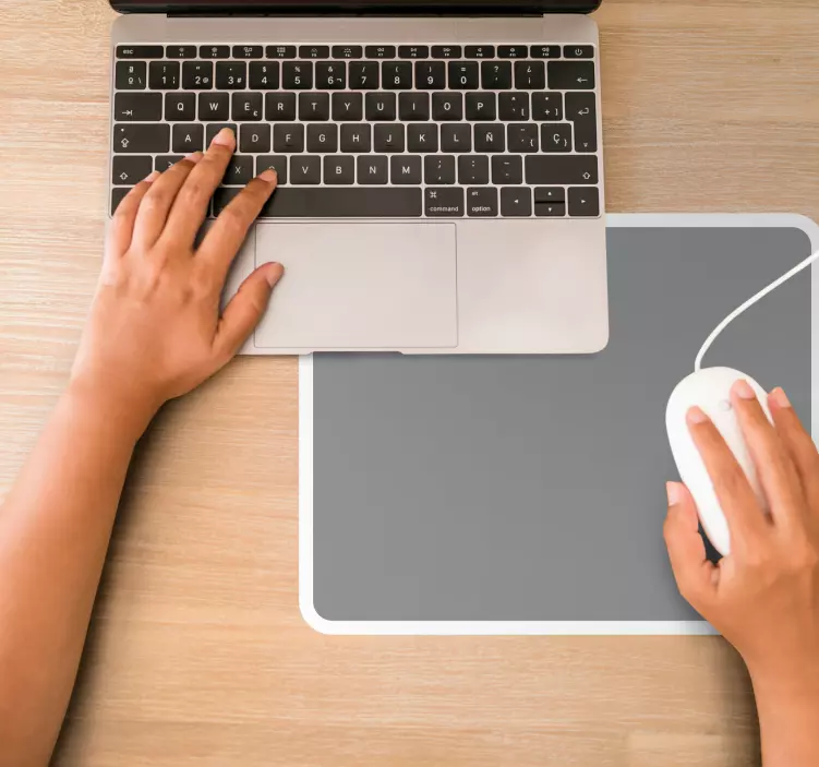 Alfombrilla ratón textura superficie gris minimalista - TenVinilo