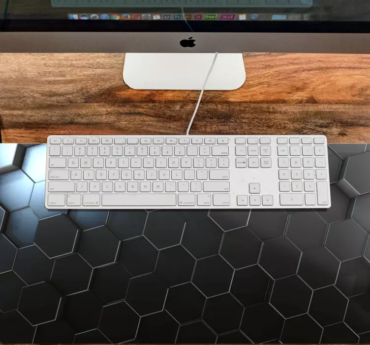 Alfombrilla ratón textura superficie hexagonal - TenVinilo