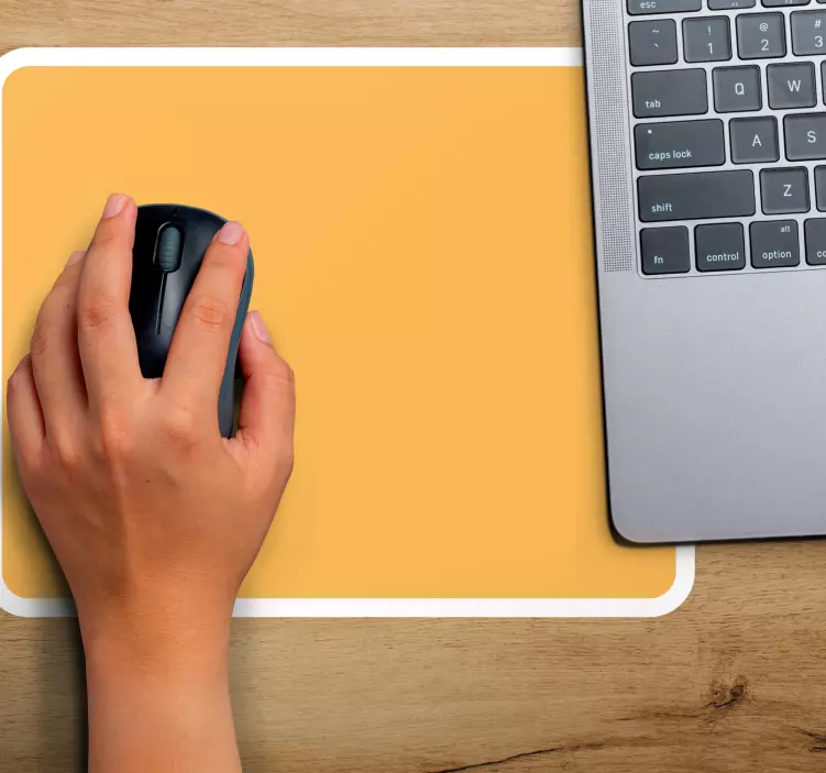 Alfombrilla ratón textura superficie naranja simple - TenVinilo