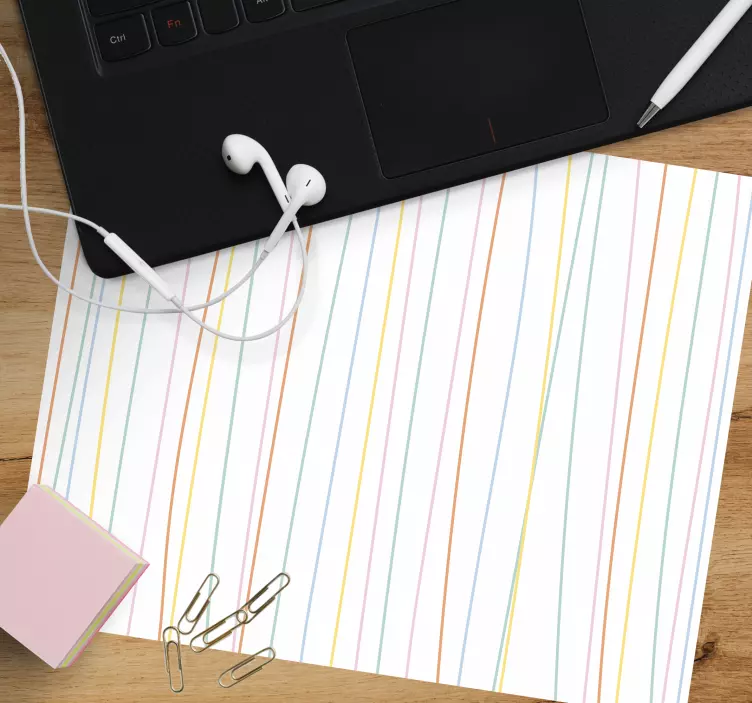 Alfombrilla ratón textura superficie rayas coloridas - TenVinilo