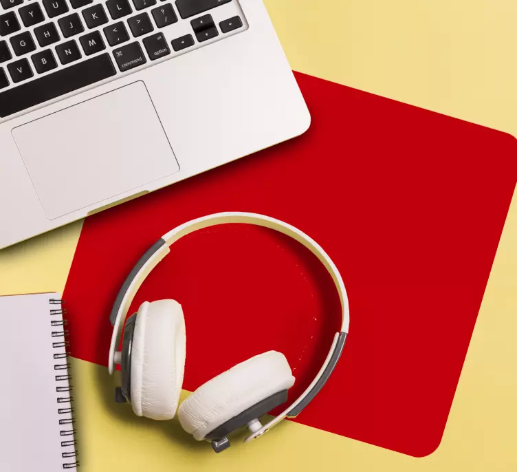 Alfombrilla ratón textura superficie roja vibrante - TenVinilo