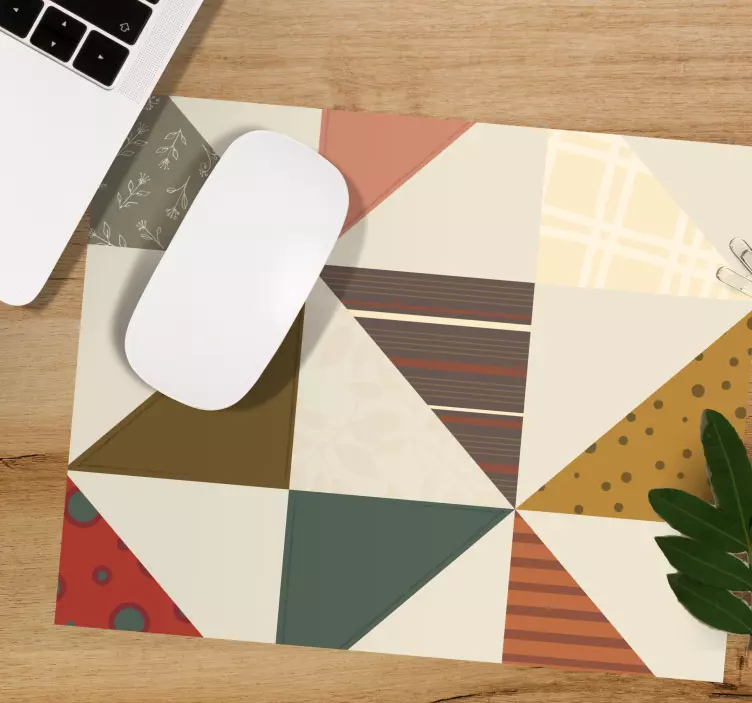 Alfombrilla ratón textura triángulos geométricos coloridos - TenVinilo